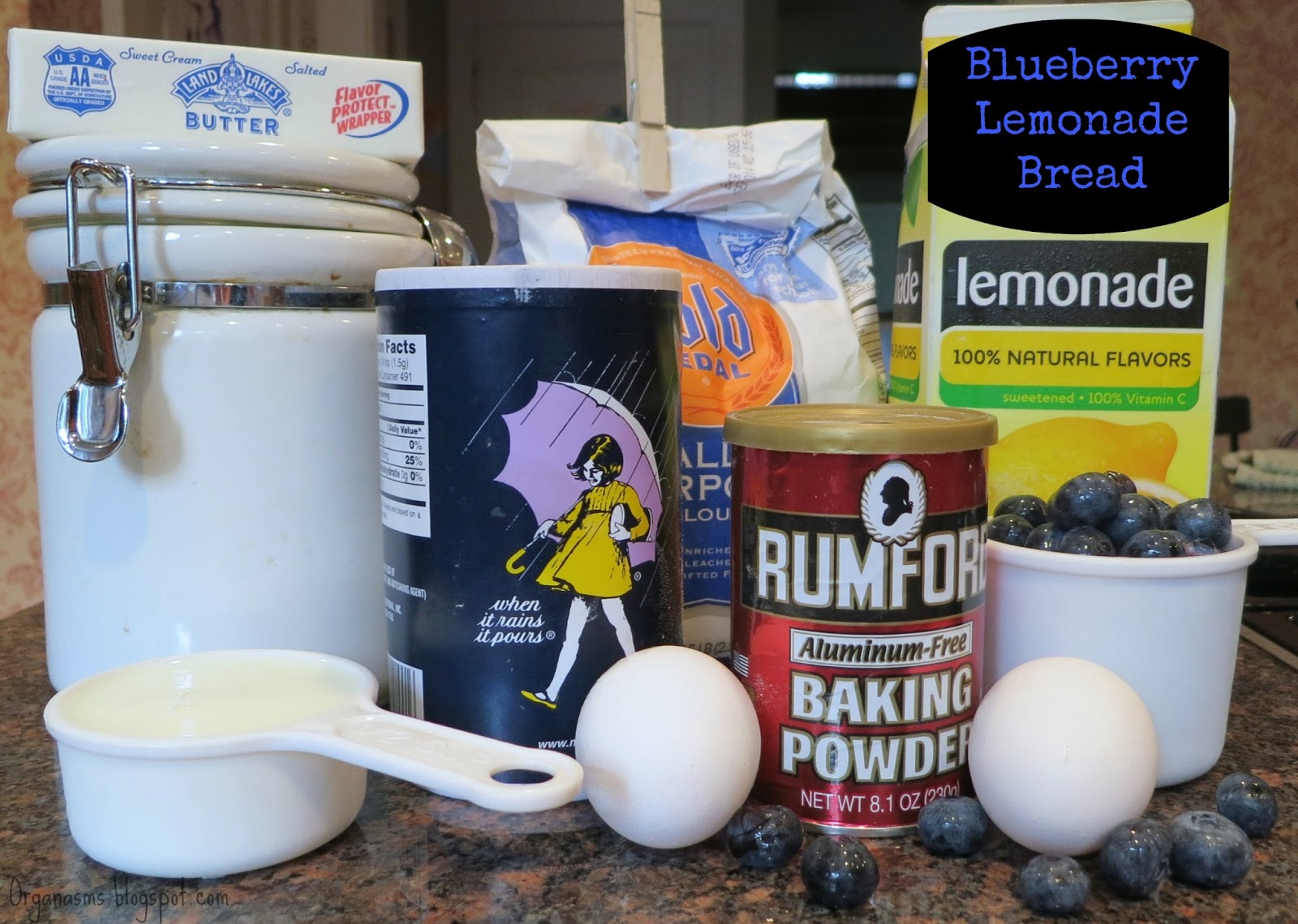 organasms Blueberry Lemonade Bread