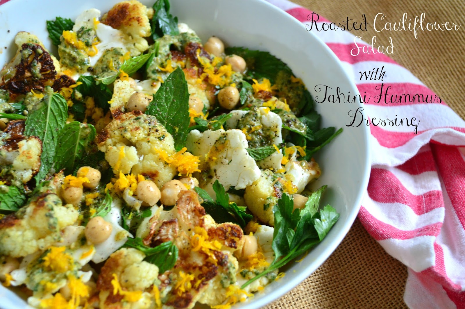 This is How I Cook Cauliflower Salad with Hummus and Tahini Dressing