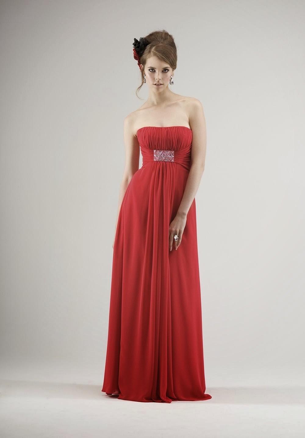 Chiffon Bridesmaids Dress with Intricately Embroidered and 