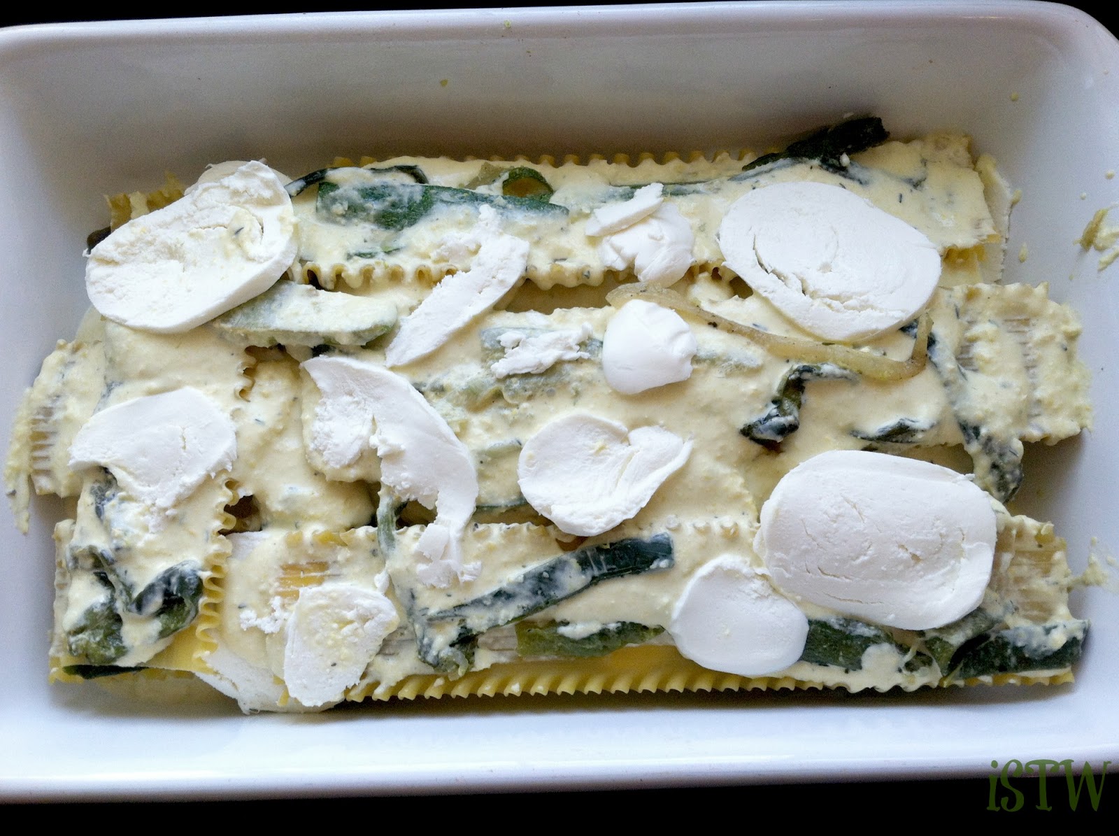 iSavor the Weekend Corn and Poblano Lasagna