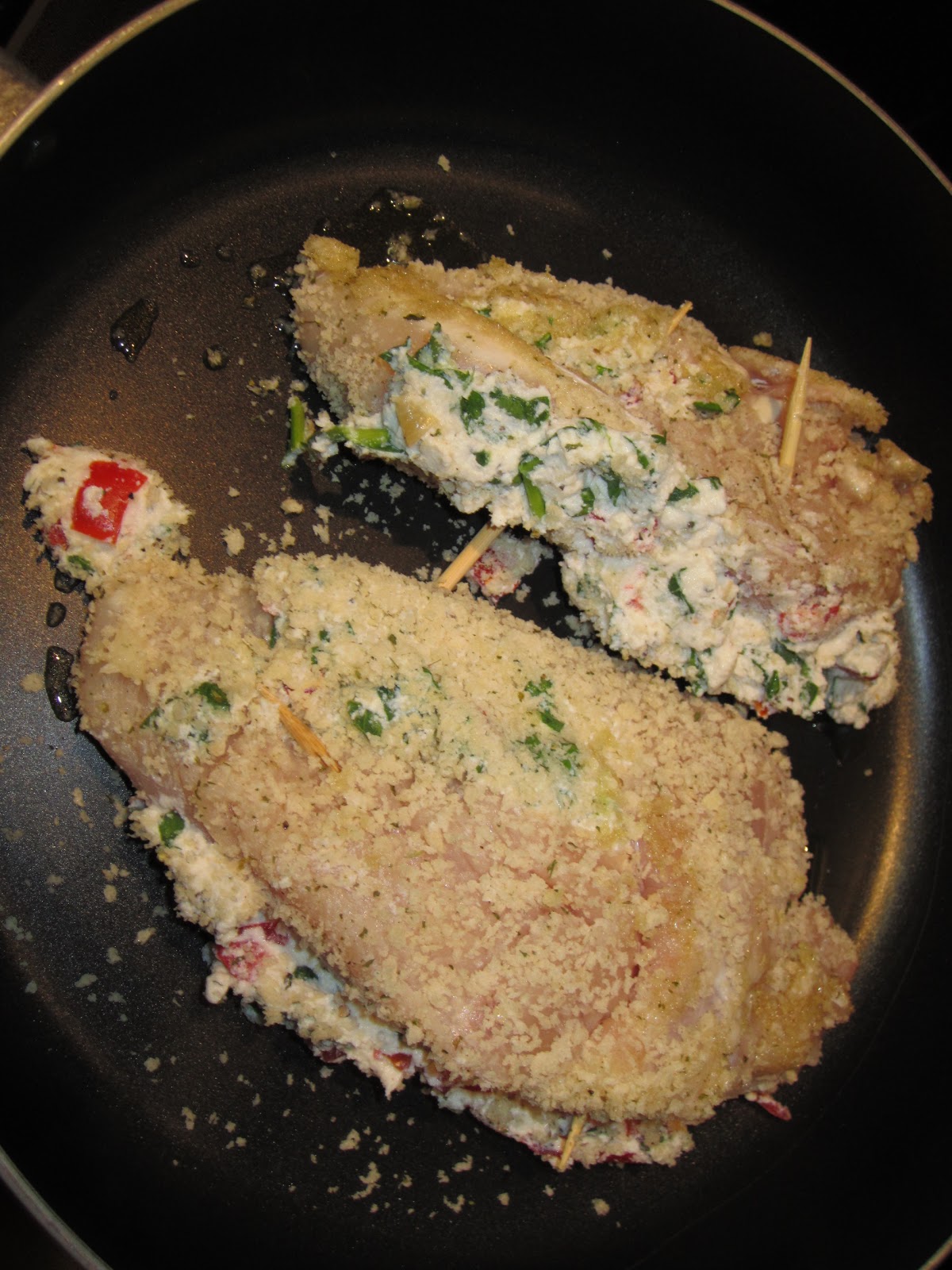 Make It Work Sam Panko Crusted Stuffed Chicken