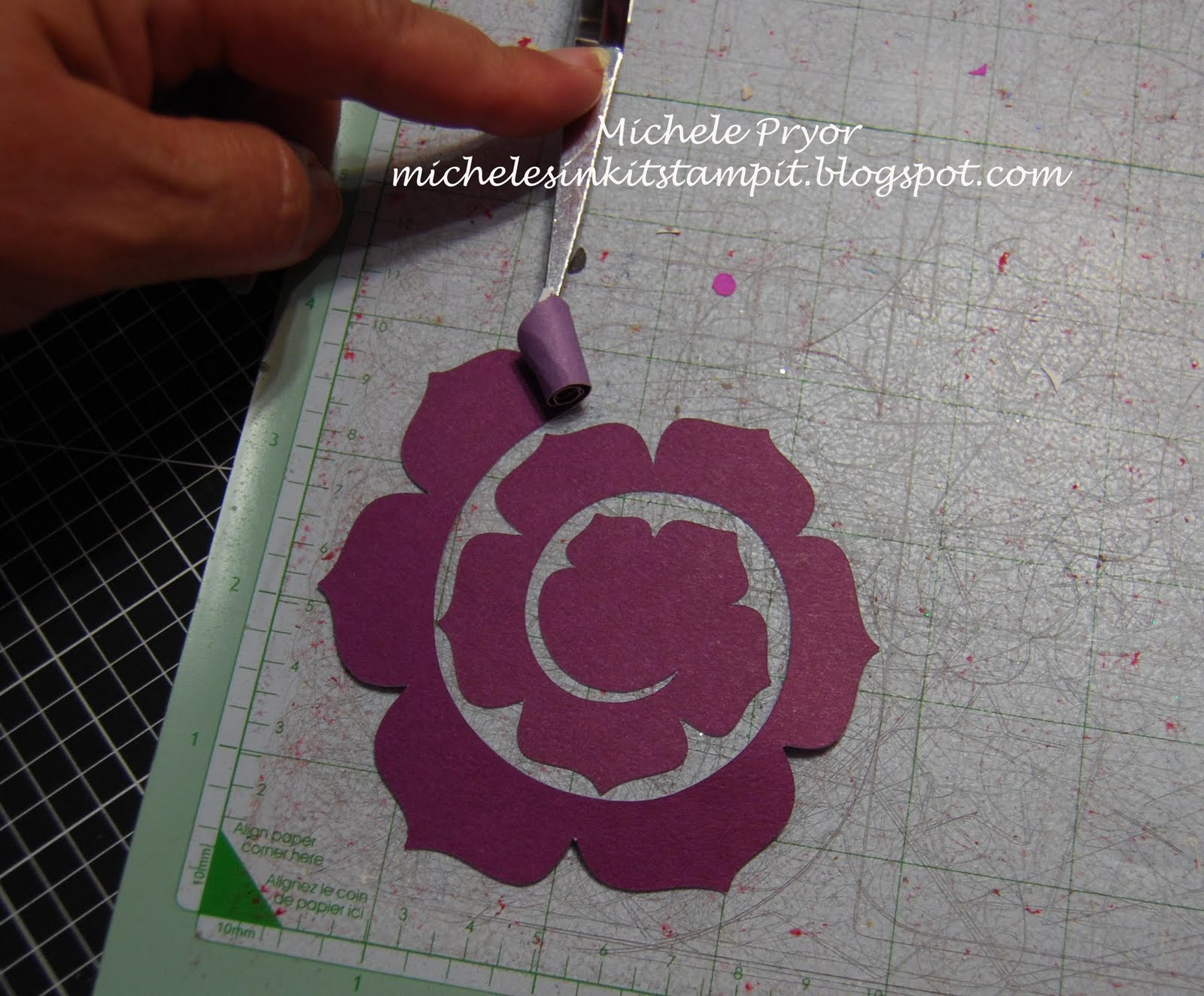 Ink It, Stamp It How to For the 3D Flowers on Art Philosophy Cricut