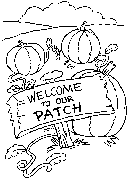 transmissionpress: Pumpkin Patch Coloring Page