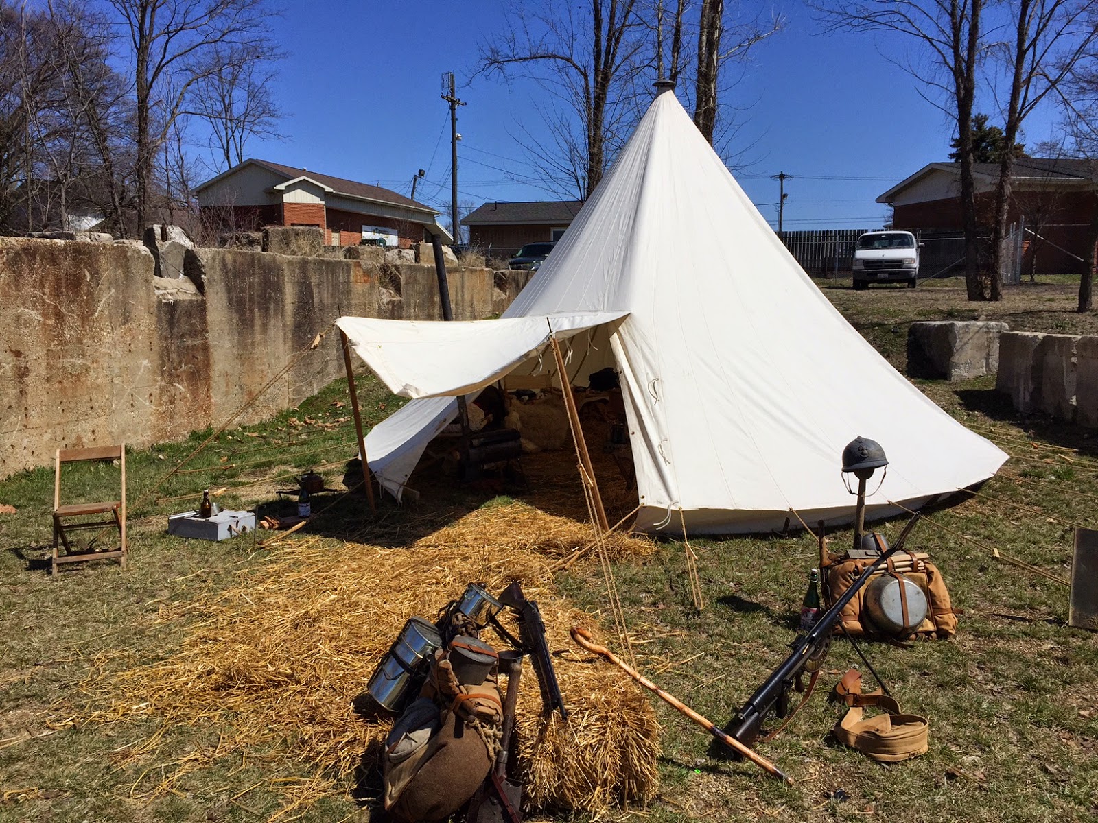 Armbruster Tent Maker WWII Tents displayed at Rockford WWII Days 2009