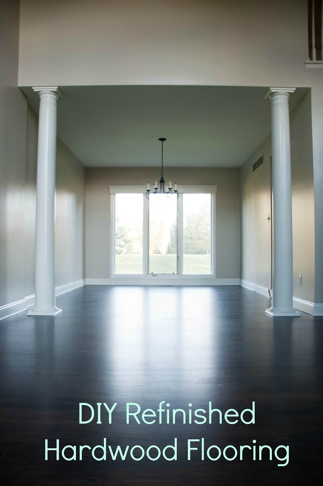 Living In During Living Room And Dining Room Hardwood Floor