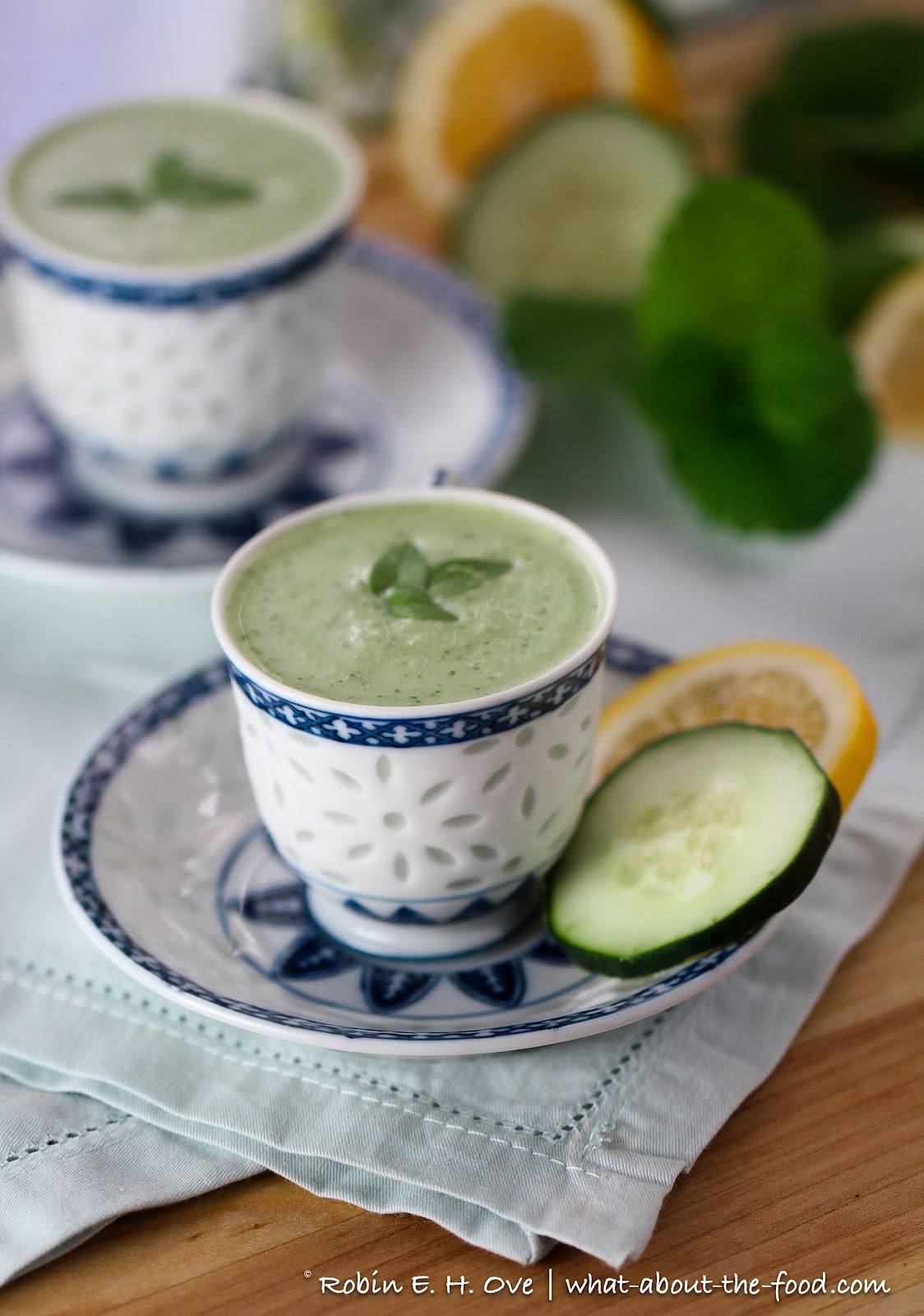 Cucumber Mint Soup with Lemon What about the food?