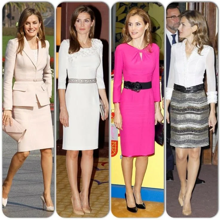 Princess Letizia 's Felipe Varela spain's international Day reception dresses