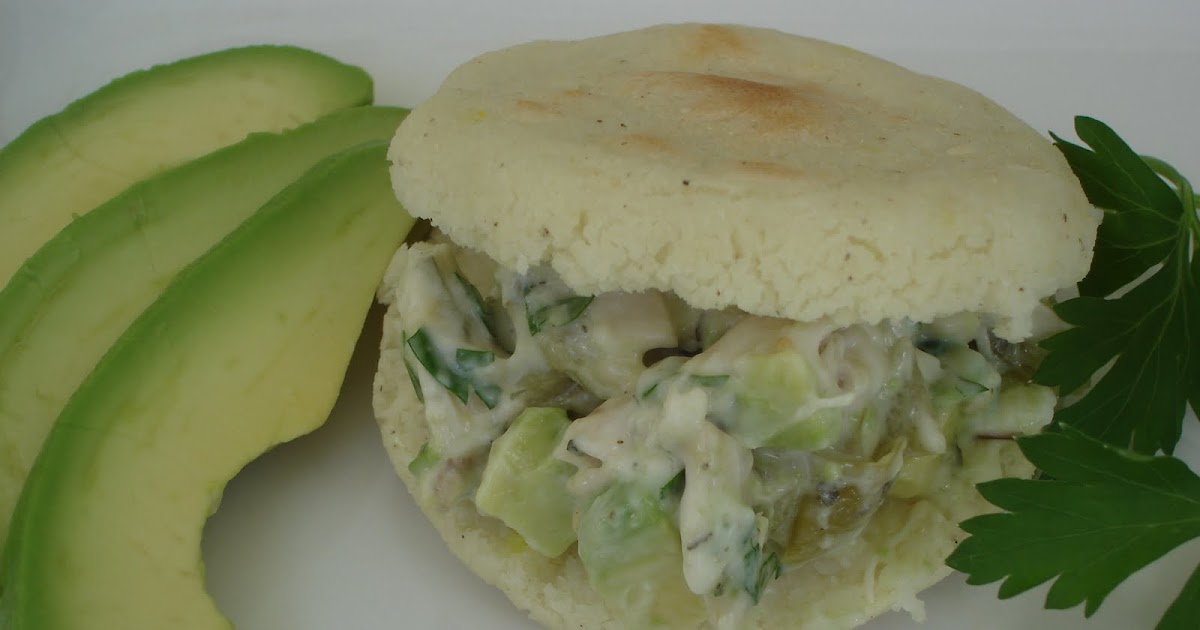 The Tiny Skillet: Arepa Reina Pepiada ~ Arepa Sandwich with Chicken and