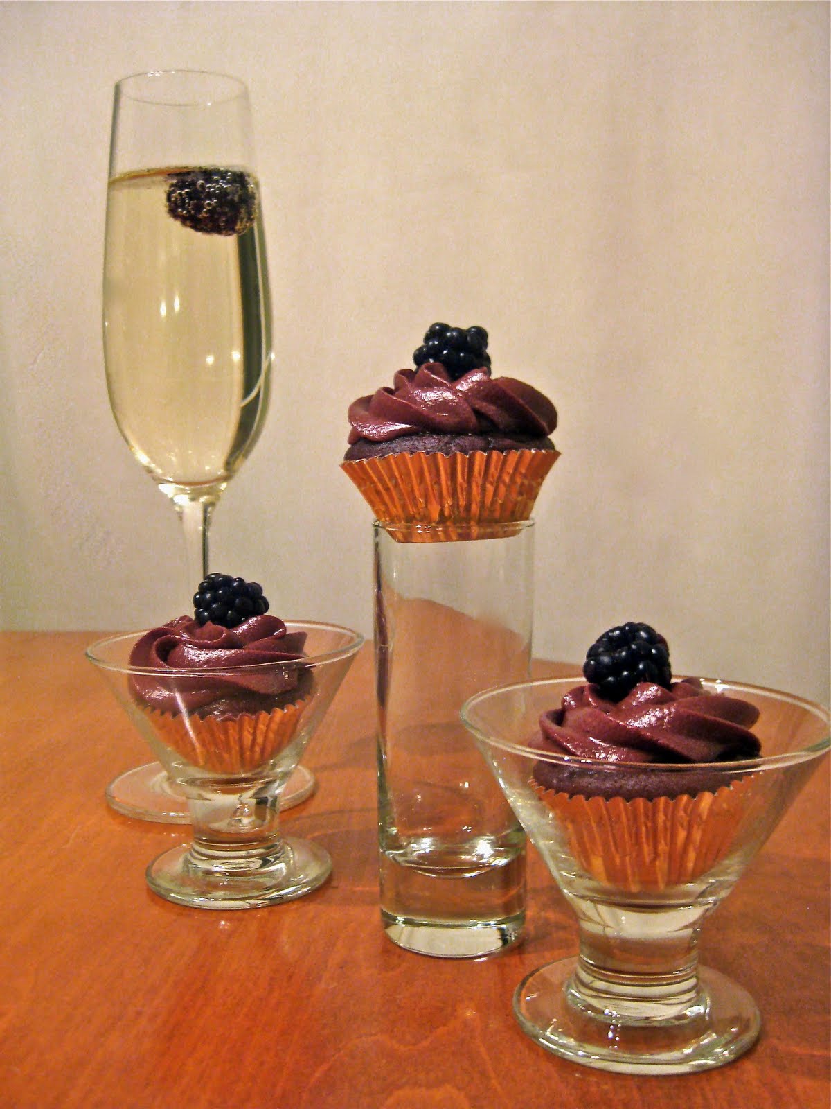 Pixie Crust Port Wine Infused Chocolate Cupcakes with Chocolate Mousse Frosting