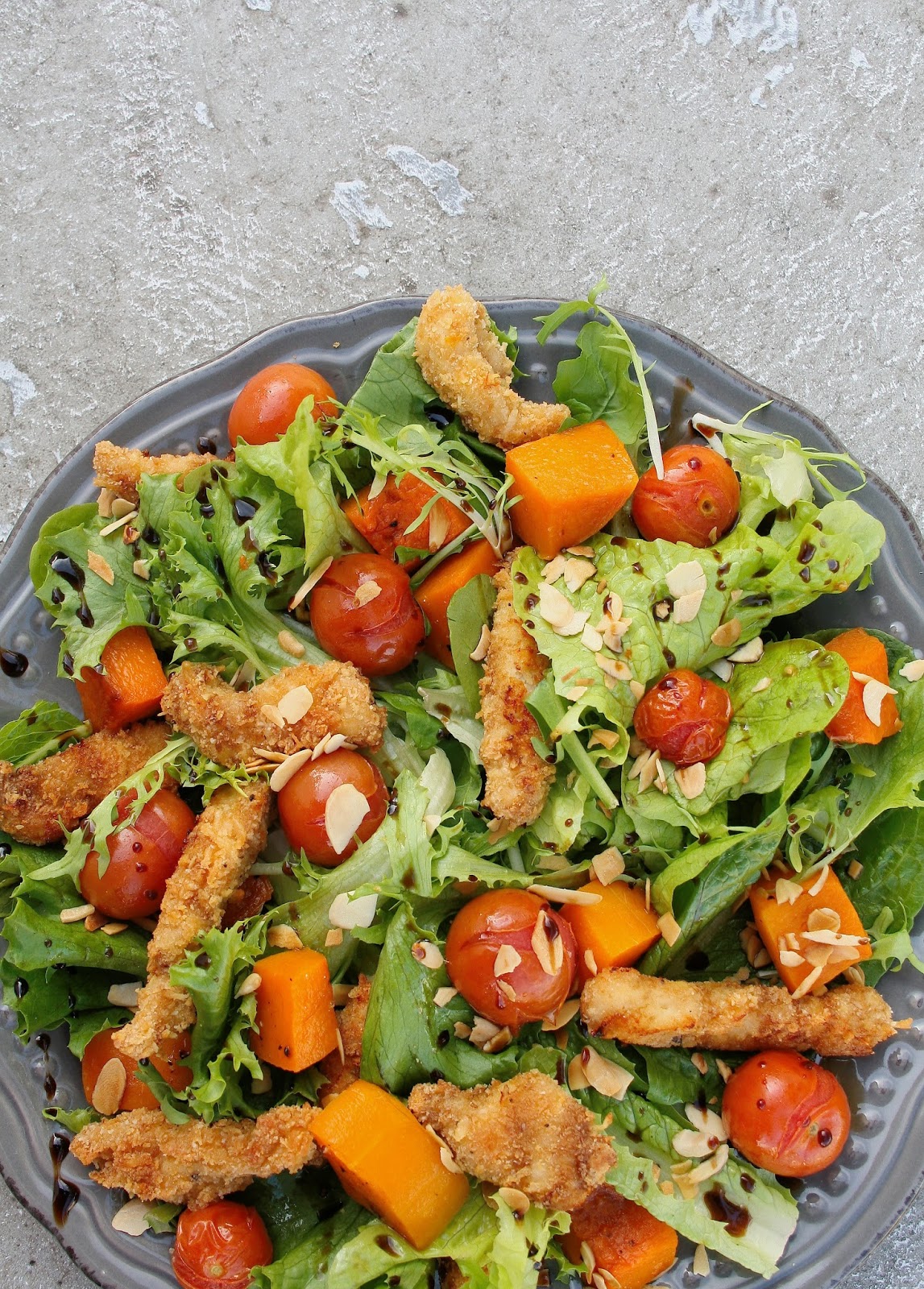 Cupcakes & Couscous Summer Chicken Goujon Salad