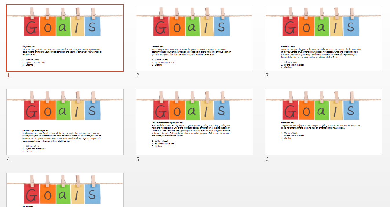 Mrs. Robison's Blog: Goals Unit