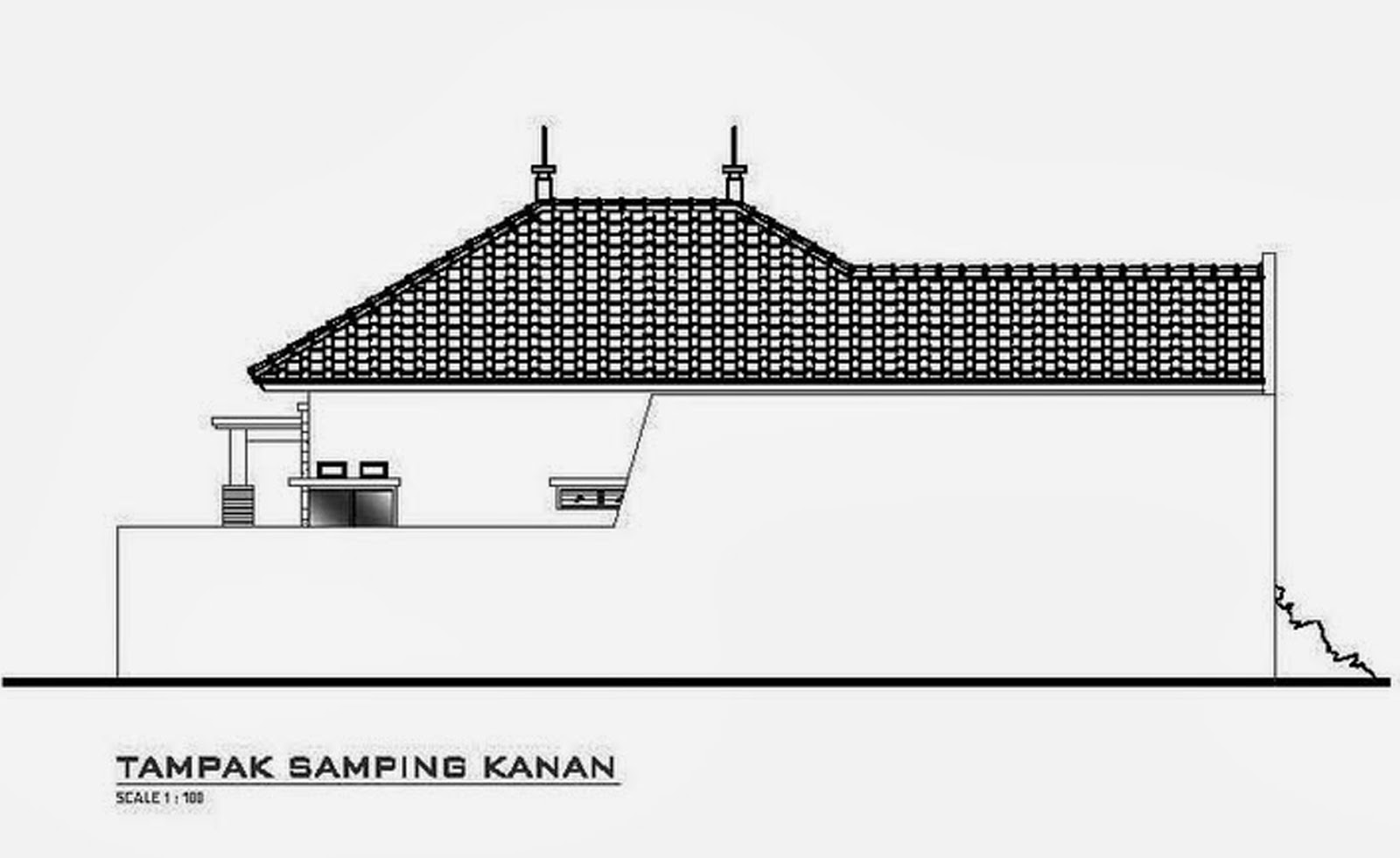 Gambar Sketsa Eksterior Rumah Minimalis 1 Lantai Desain Denah Gambar