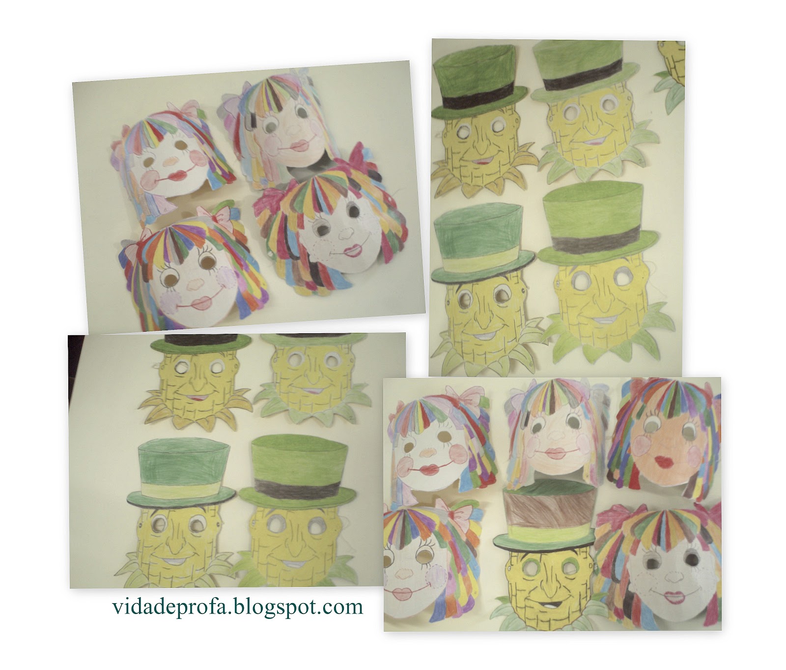 vida de profa: As máscaras - Emília e Visconde de Sabugosa