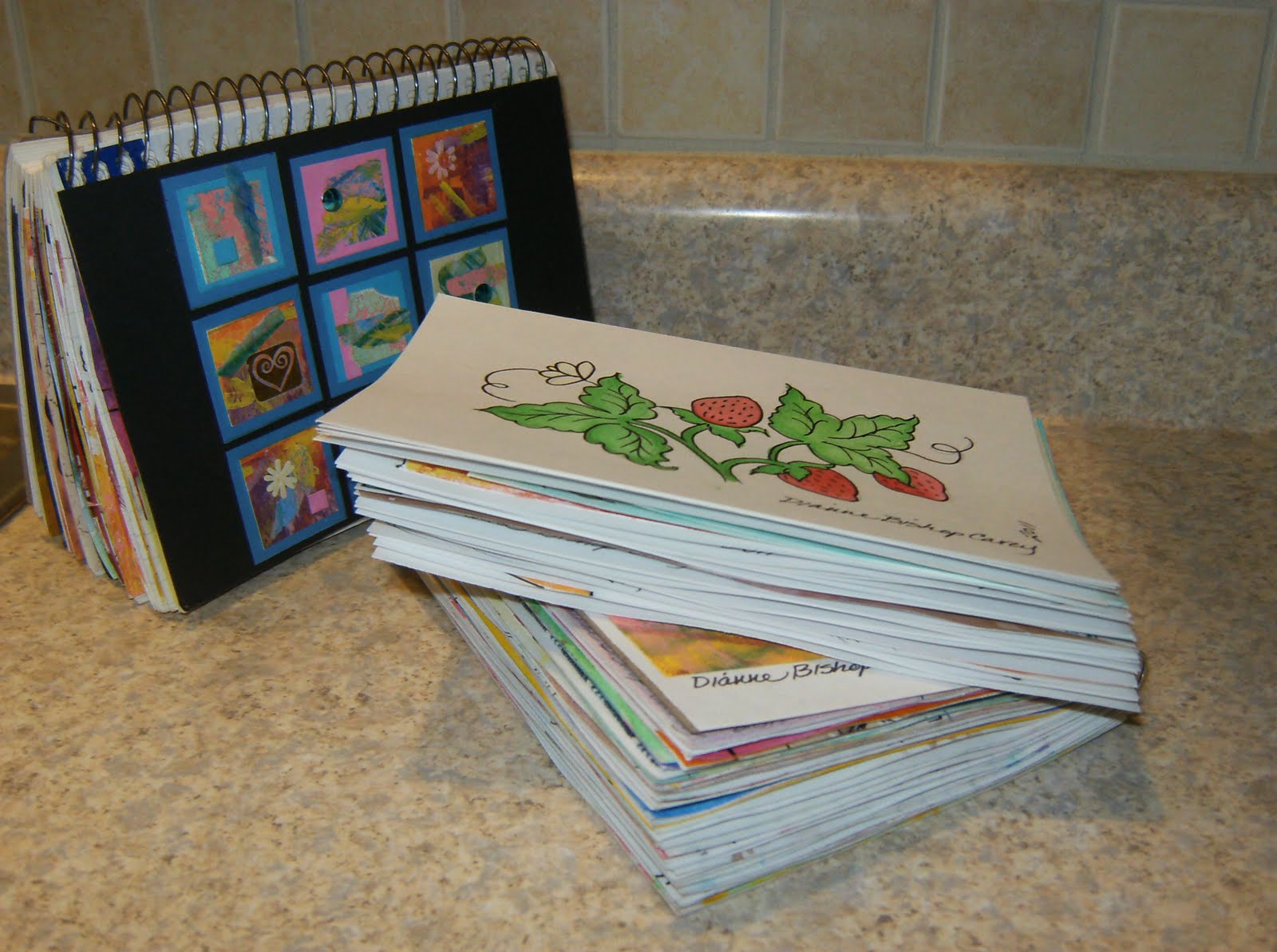 Art Beneath the Cottonwoods Stack O' Cards Index Card a Day