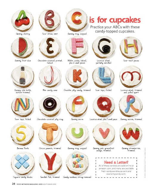 Kids' Issue Candy Letter Cupcakes, OMG! / Hey, EEP!