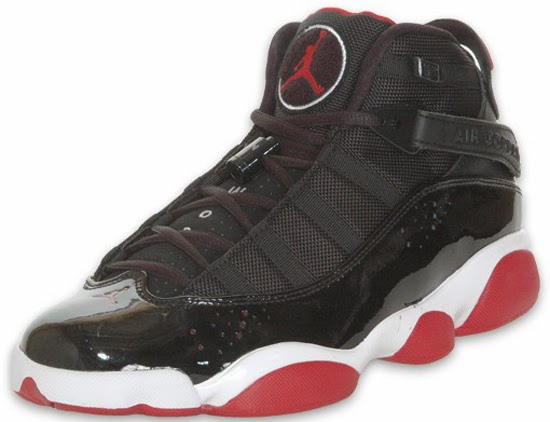 Originally released in 2008, this colorway of the Jordan 6 Rings is back for a second time. Inspired by the black and red Air Jordan XI, this pair comes in ...