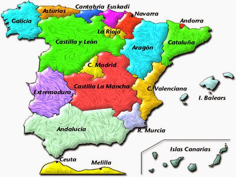 El mapa de España