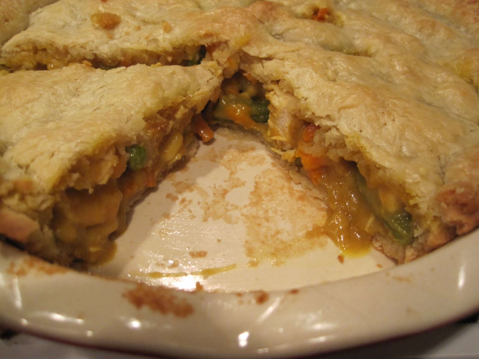 Table For Two .chicken curry pot pie. {100th post!!!}