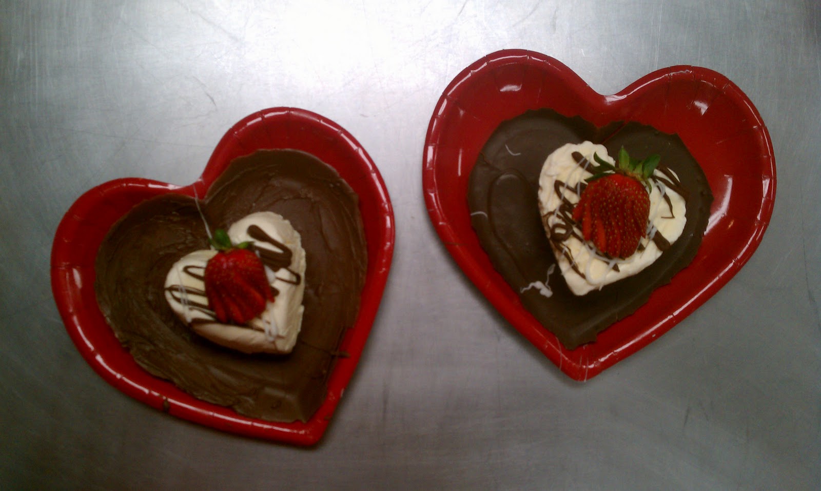Dark Chocolate Ice Cream Hearts