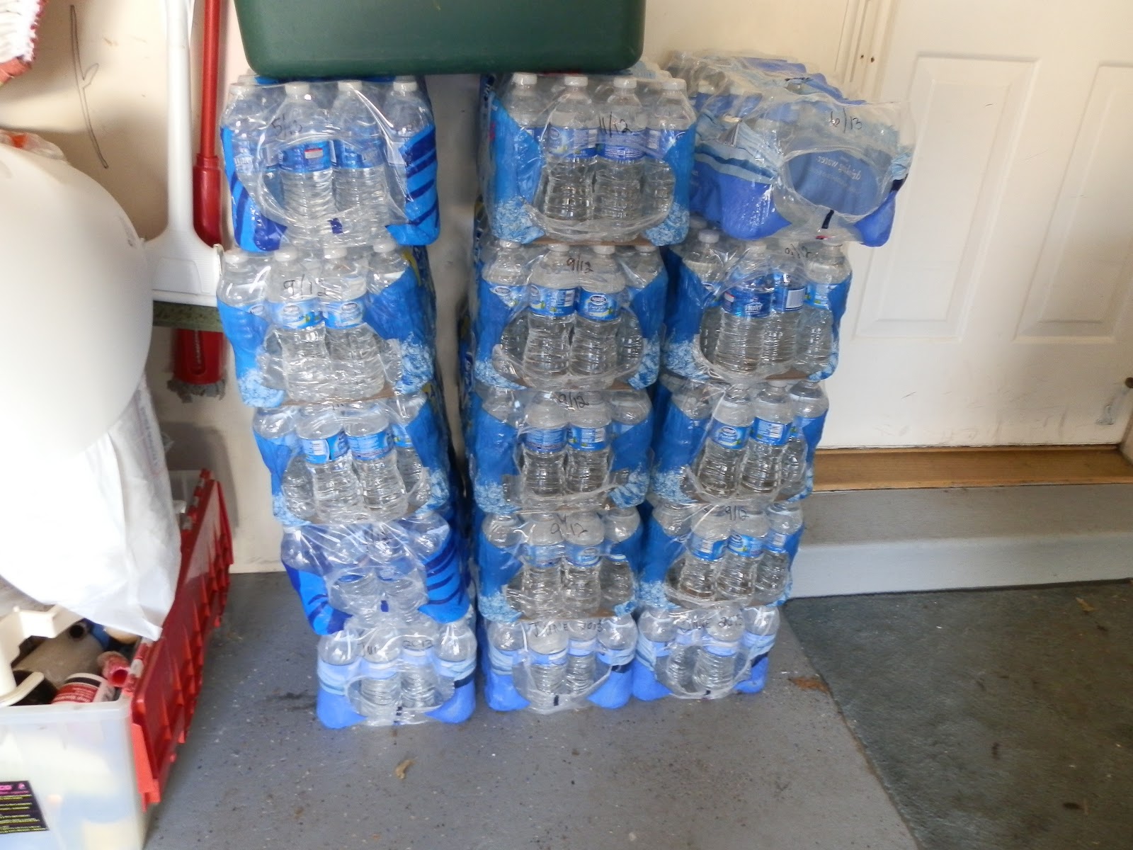 Prepared LDS Family Store Bottled Water Off The Floor on A Dolly