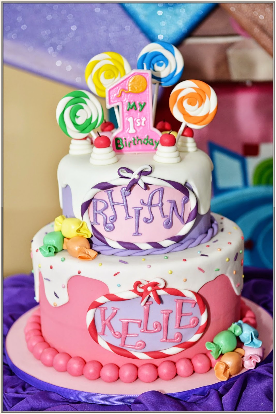 Rhian’s1st Birthday - CandyLand Theme Party Supplier: Cake by PAMCakes