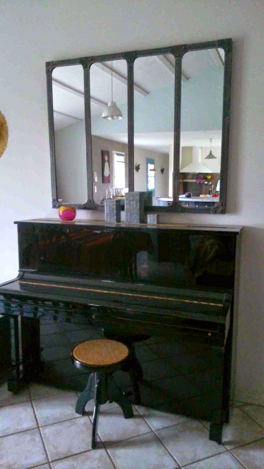 'tite FABRIC d'O: MIROIR 1.2 m * 1 m de type 'industriel