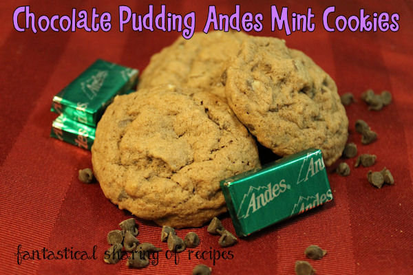 Chocolate Pudding Andes Mint Cookies - chocolate + mint in a soft, chewy, amazing #cookie