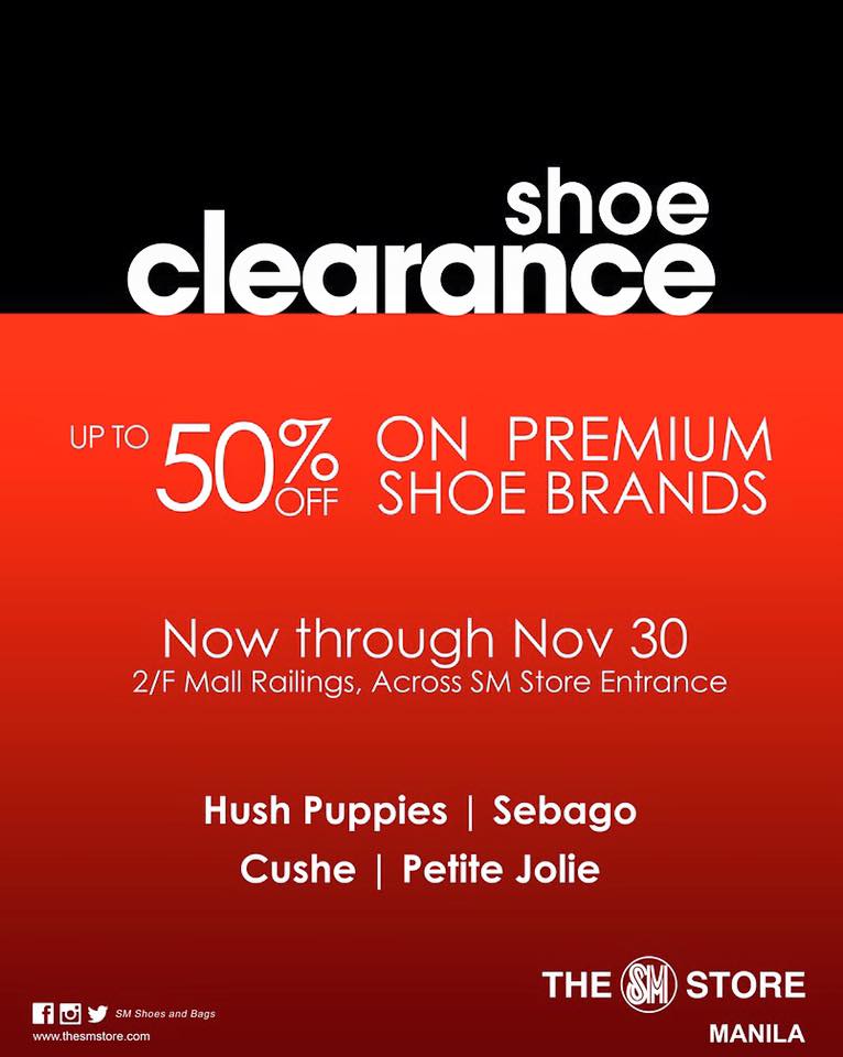 Manila Shopper SM Store Manila Shoe Clearance SALE November 2015