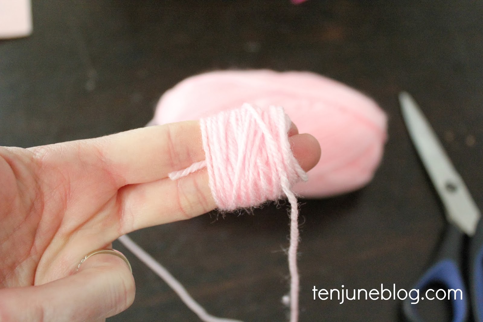 Ten June How to Make A DIY Yarn Pom Pom Garland
