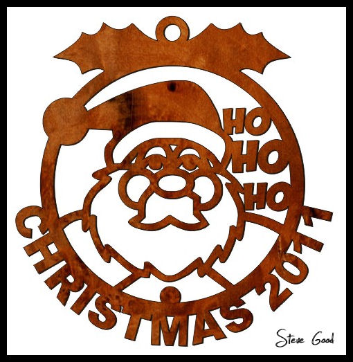 Scrollsaw Santa Wall Hanging Scroll Saw Pattern.