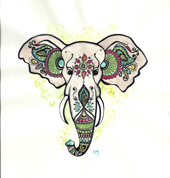 Dibujo De Elefante Hindu