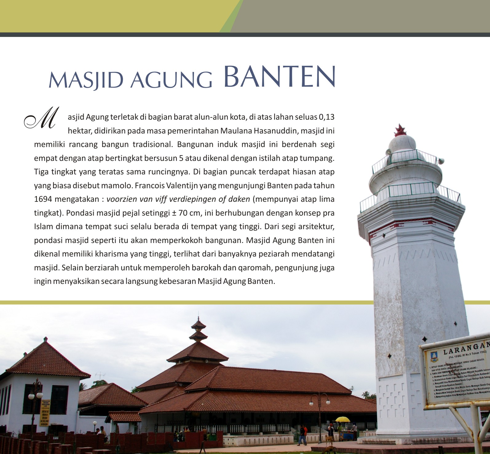 Goresan Mutiara Tanganku Wisata Ziarah di Provinsi Banten