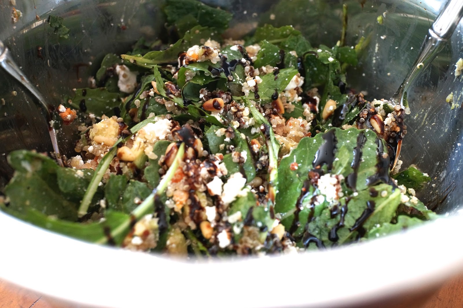 siriously delicious Kale, Quinoa and Chicken Salad