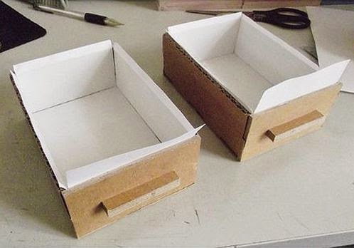 Diy Cardboard Desktop Organizer With Drawers The Idea King