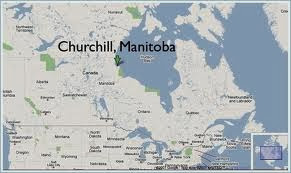 Churchill in the middle of Canada