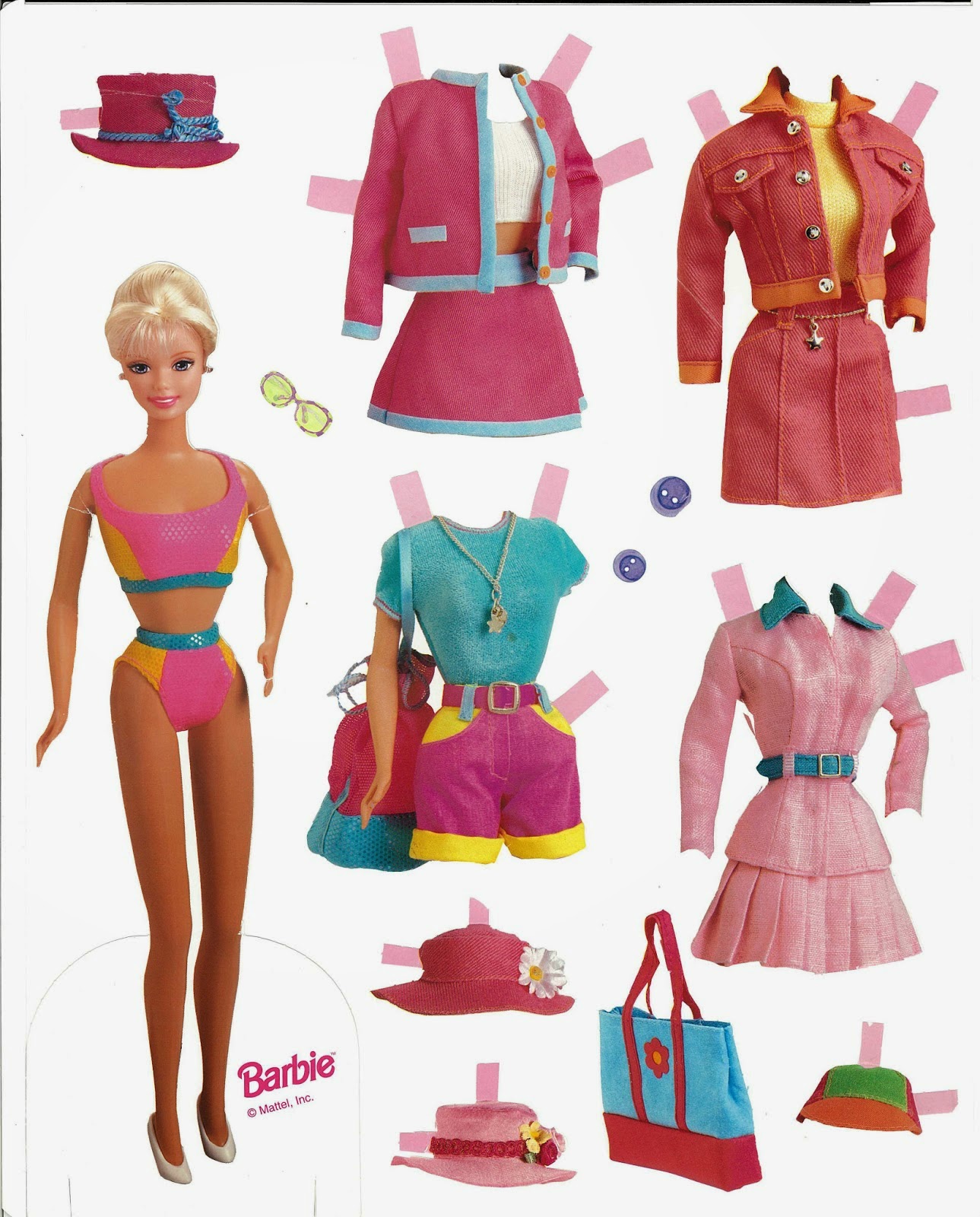 barbie cut out paper dolls