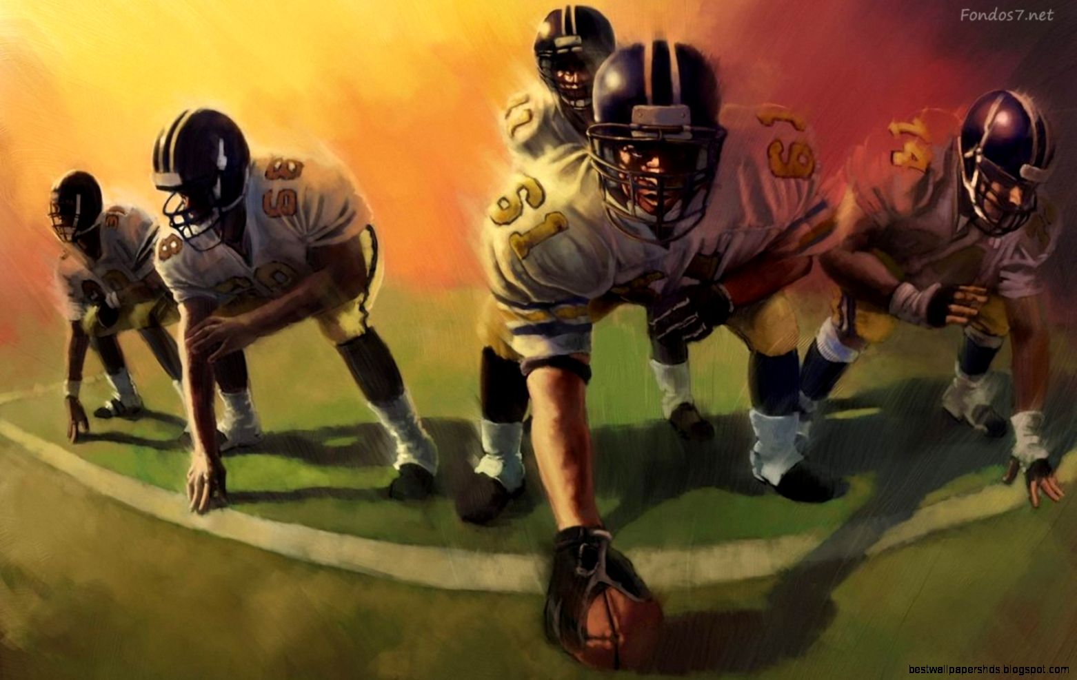 American Football Player Art American Football Player Art