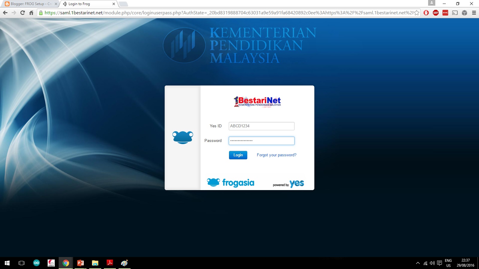 FROG Setup FROG Multiple Login Setup