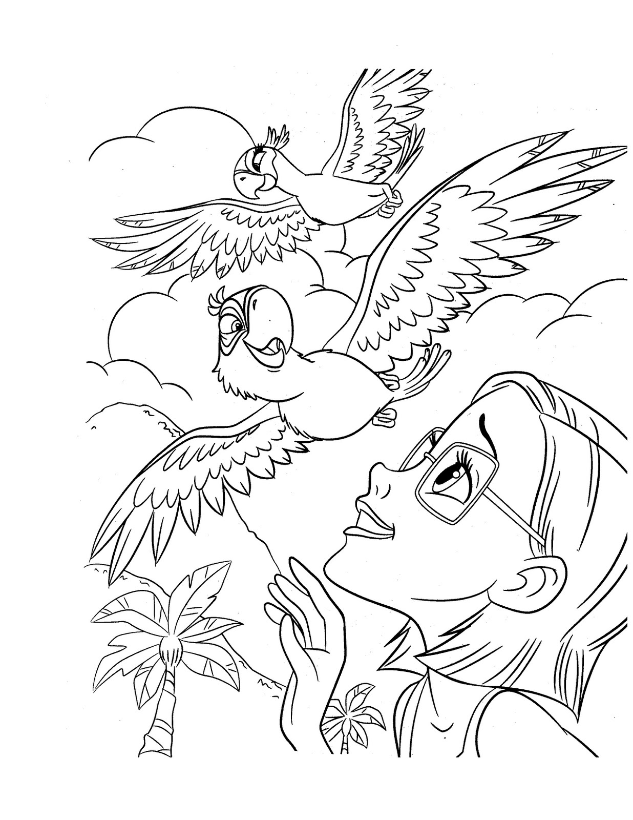 desenhos para colorir do filme rio