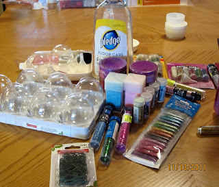 #NUO2012 Supplies for Glitter filled Glass Ornament @lisastuf @mvemother