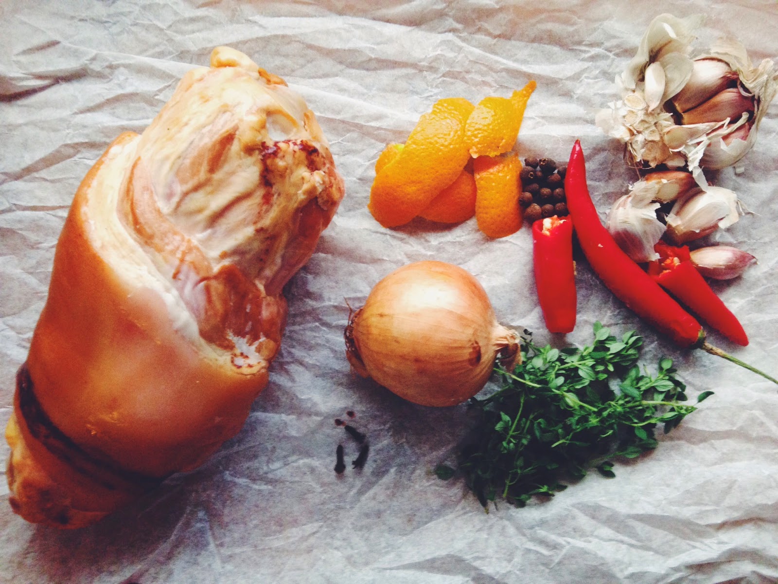 GourmetGirlfriend Slow Roasted Ham Hocks (and Citrus & Mustard Ham