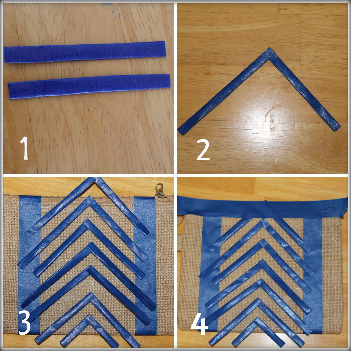 Sunshine to the Square Inch DIY chevron burlap bags