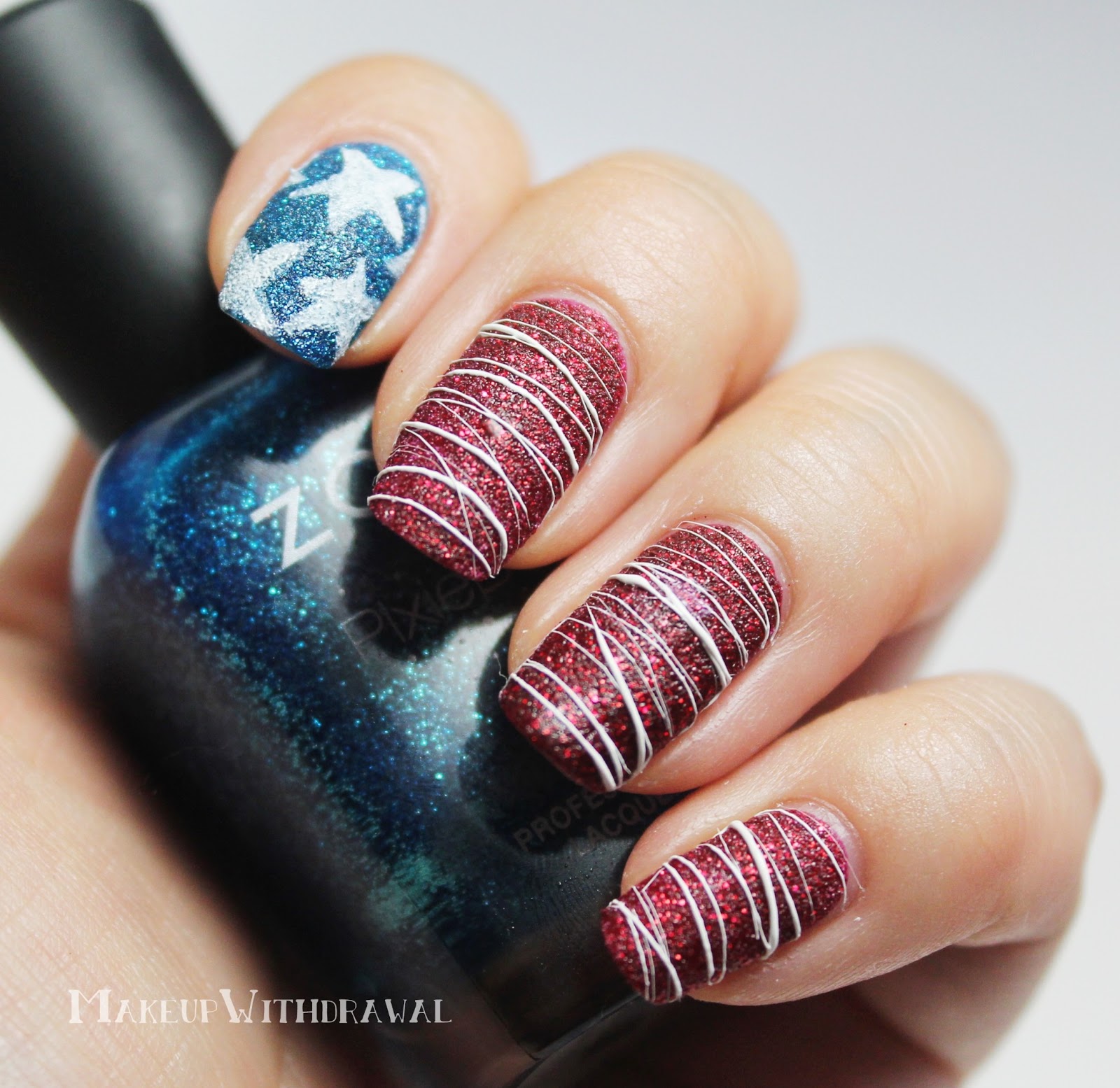 Zoya Textured Stars & Stripes Tutorial Makeup Withdrawal