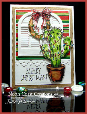 North Coast Creations Stamp sets: Cactus Lights, Joy, Our Daily Bread Designs Custom Dies: Flourished Star Pattern, Window, Shutter and Awning