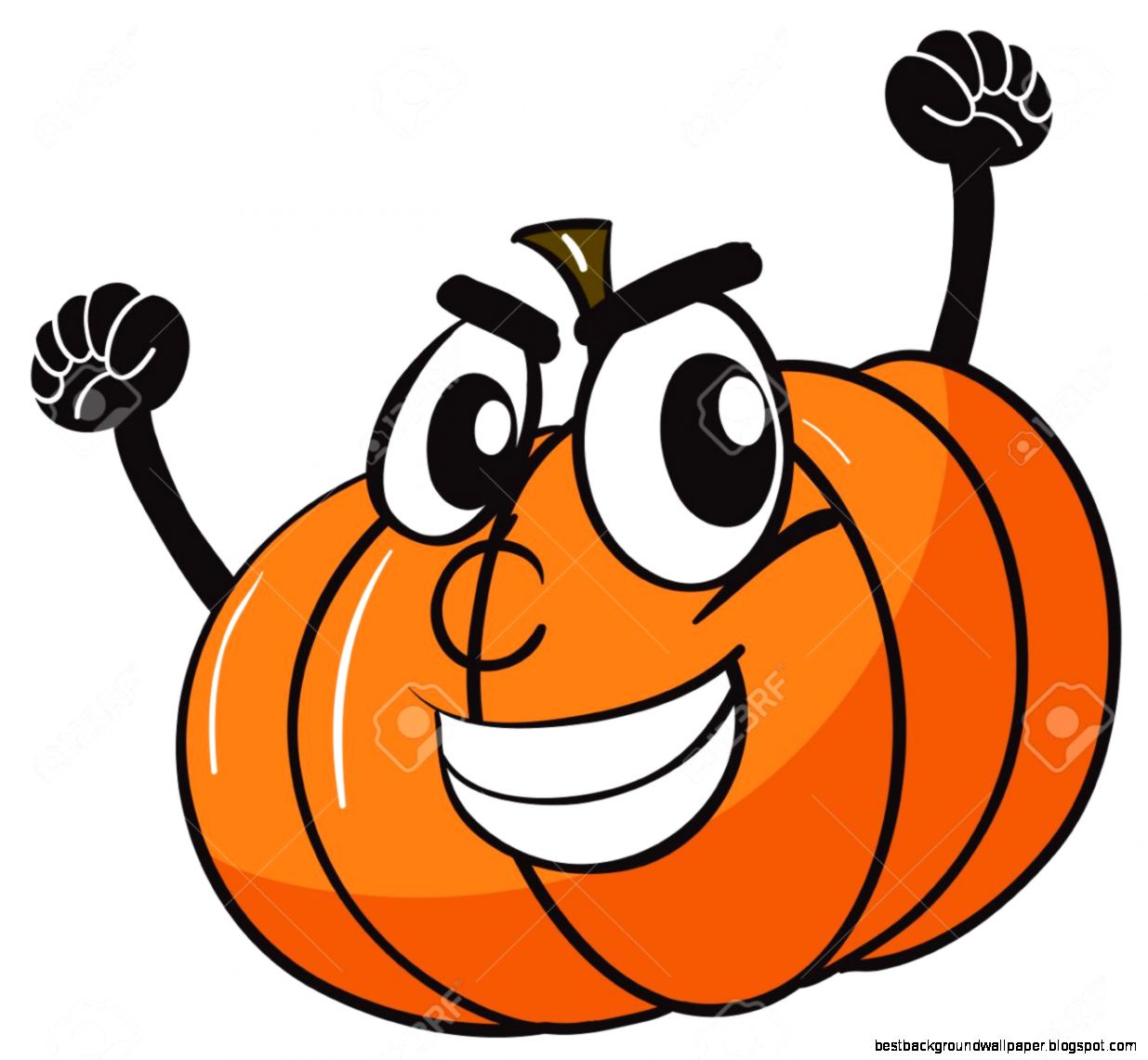 Illustration Of Smiling Pumpkin Face On White Royalty Free Illustration Of Smiling Pumpkin Face On White Royalty Free