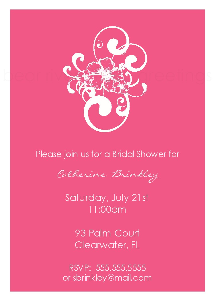Bridal Shower Invitation in Damask Bridal Shower Invitation in Damask