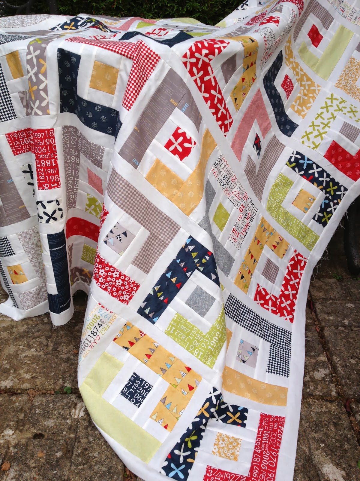 Mack and Mabel Weekend Jelly Roll Quilt Top