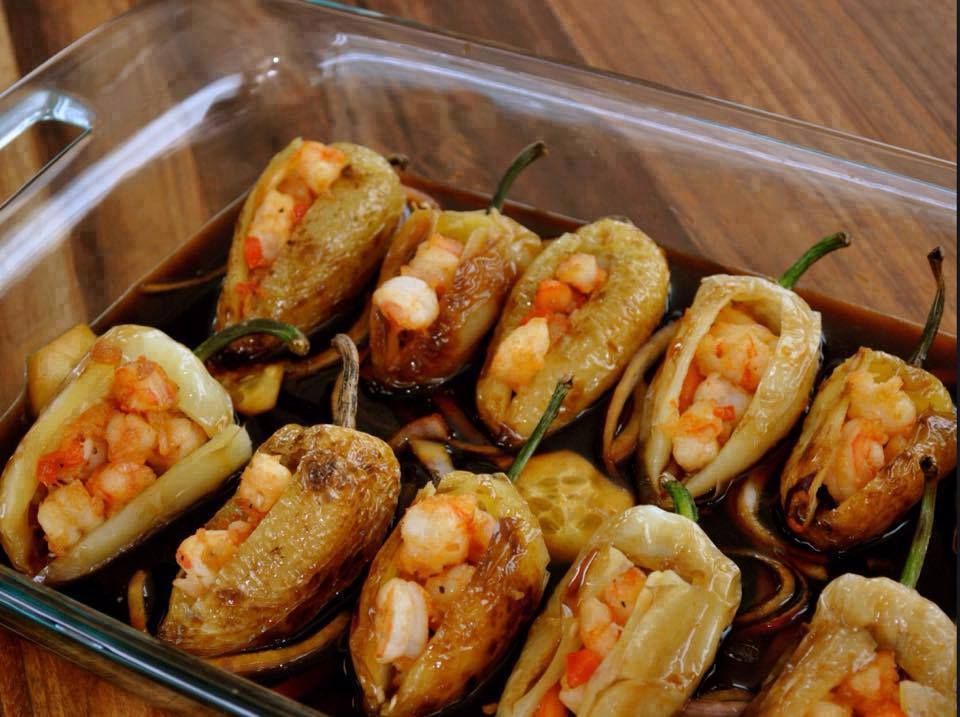 RECETAS FÁCILES CON FABY CHILES GUEROS RELLENOS DE CAMARON