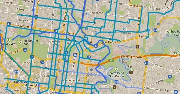 Melbourne Bike Trails Map Better By Bicycle: Melbourne Map Of Key Cycling Transport Routes,  Infrastructure And Destinations