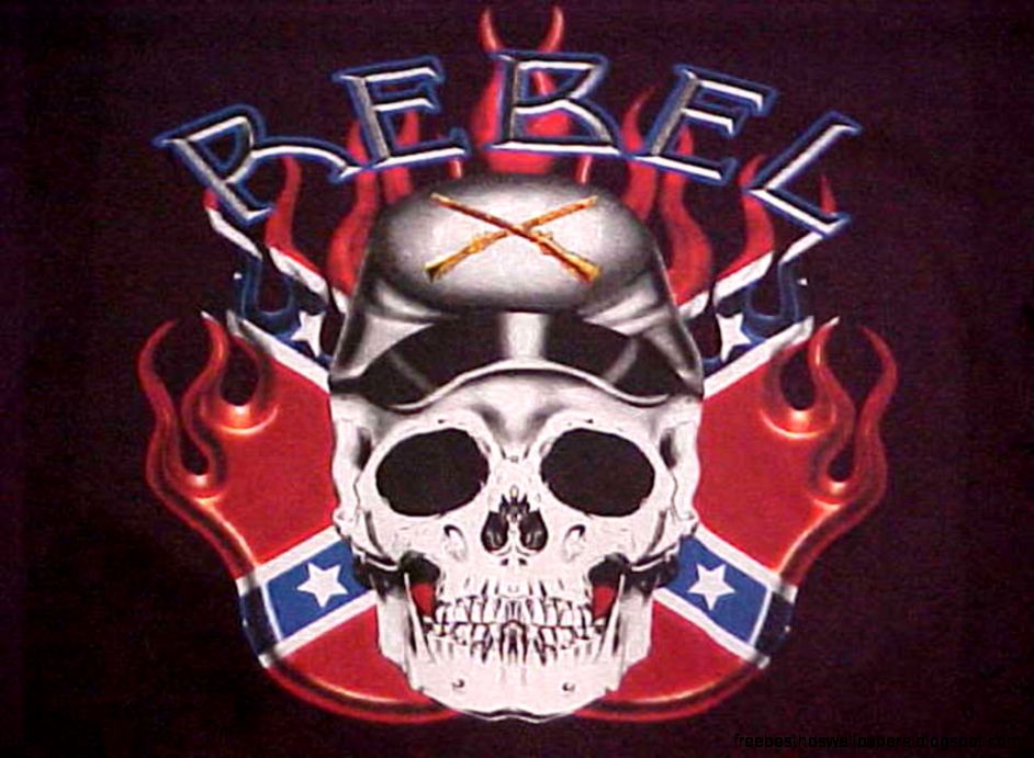 Skull with Rebel Flag Skull with Rebel Flag